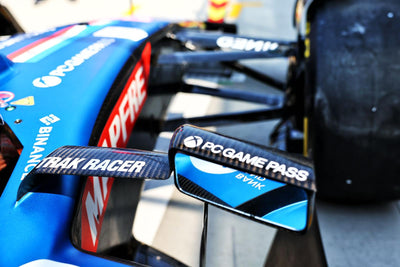 Trak Racer Presents the Trak Racer Logo on the Alpine F1 car at Miami GP