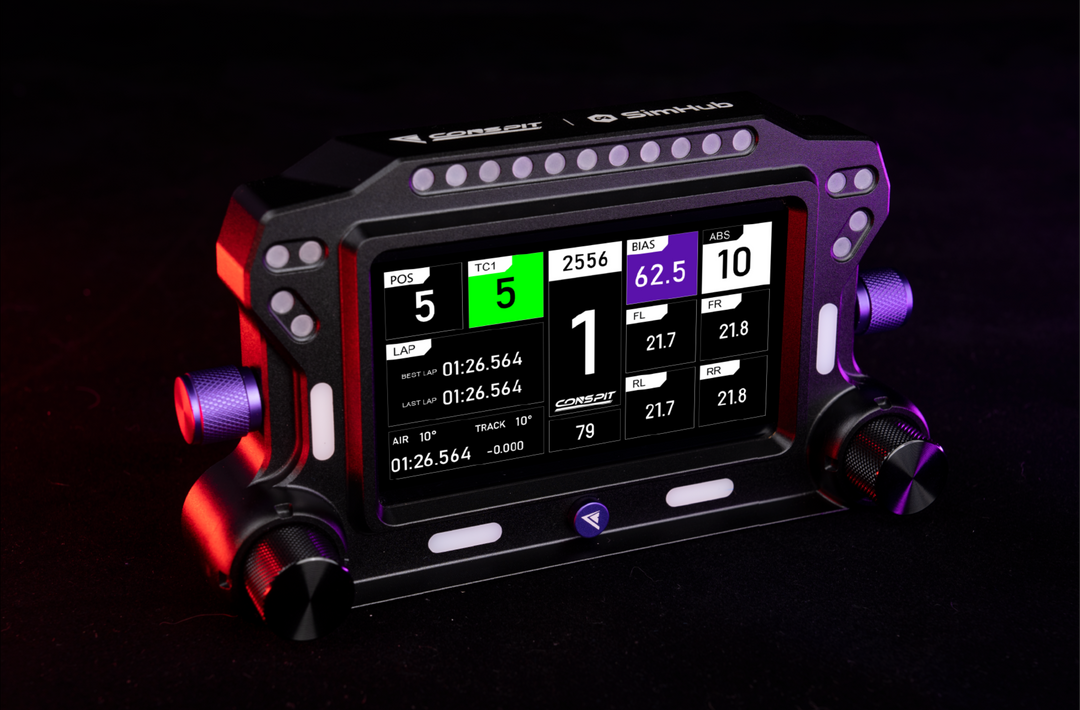 Conspit CSD SimHub Dashboard – 5″ IPS Race Display with RGB Alerts