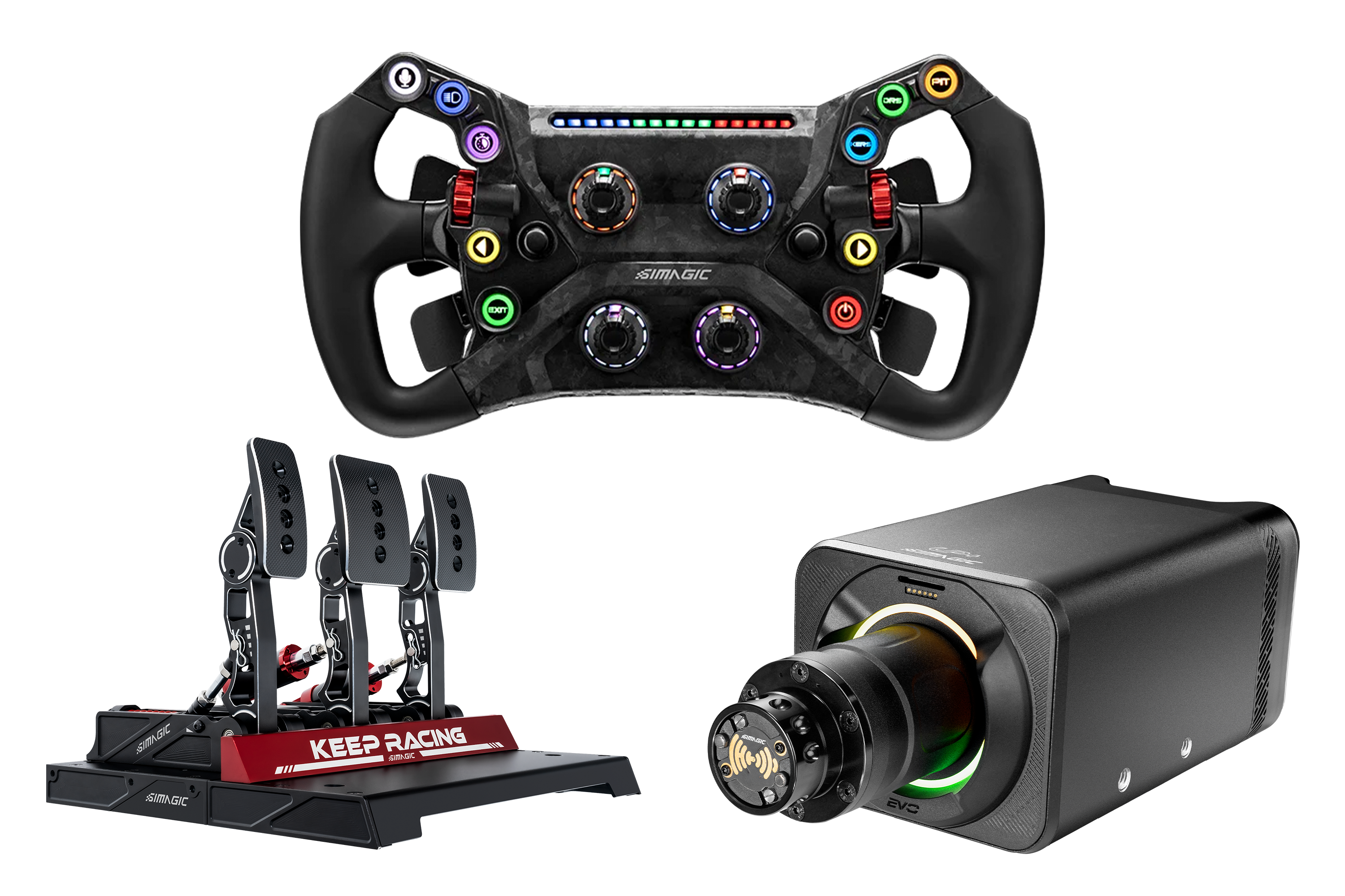 Simagic Alpha EVO Pro 18Nm Wheel Base, GT NEO Steering Wheel Simagic Alpha EVO Pro 18Nm Wheel Base, GT NEO Steering Wheel