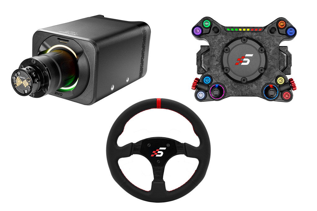 Simagic NEO X Hub with Alpha EVO Pro 18nm Wheel Base and Leather