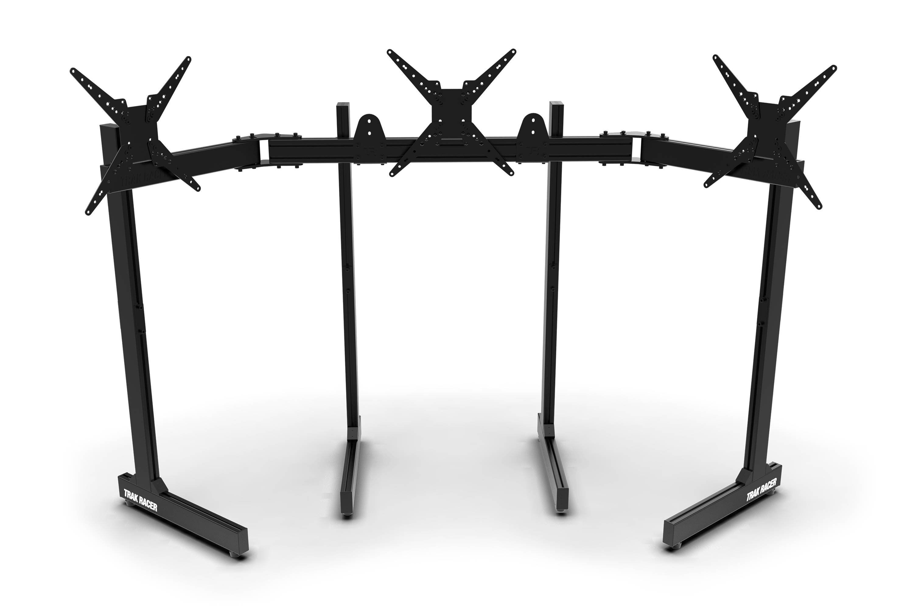 Freestanding Triple (3) Monitor Stand with Extra Leg Supports