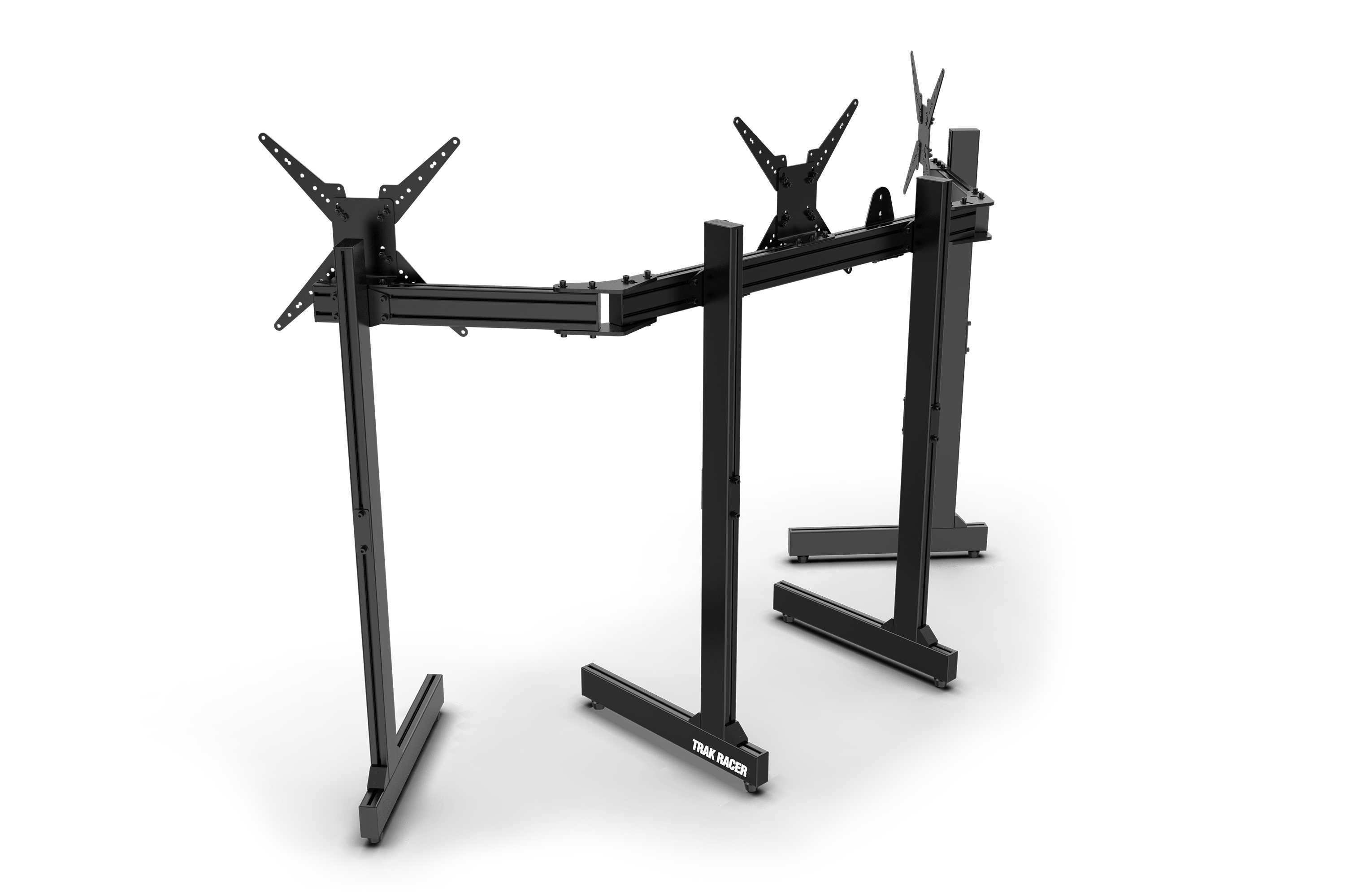 Freestanding Triple (3) Monitor Stand with Extra Leg Supports
